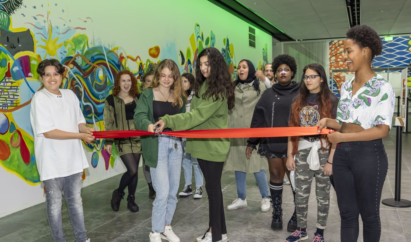 De muurschildering werd vorige week officieel geopend. (Foto: Feenstra Fotografie)