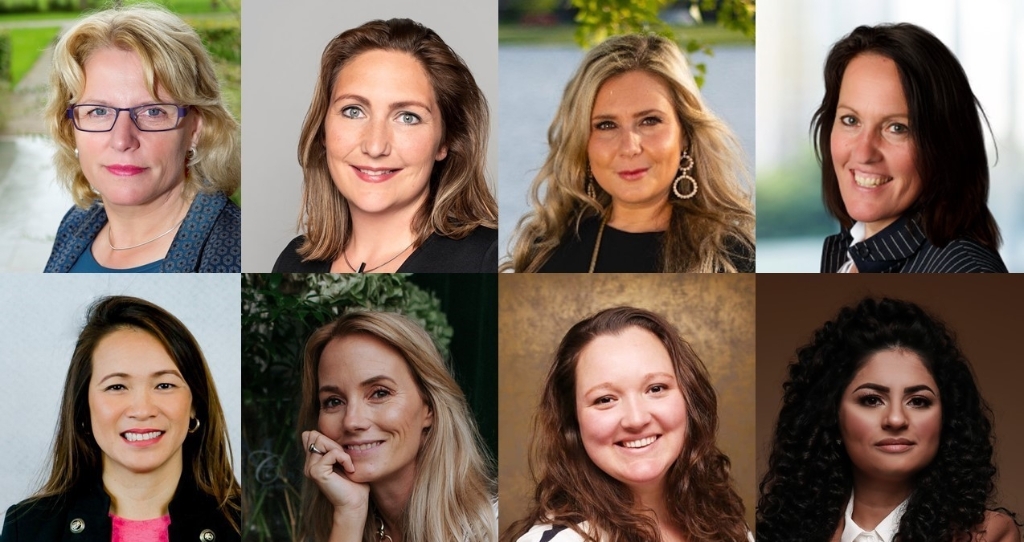 <p>De acht genomineerde zakenvrouwen. (Foto: aangeleverd)</p> 