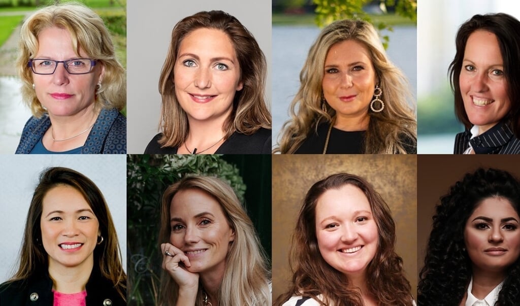 De acht genomineerde zakenvrouwen. (Foto: aangeleverd)