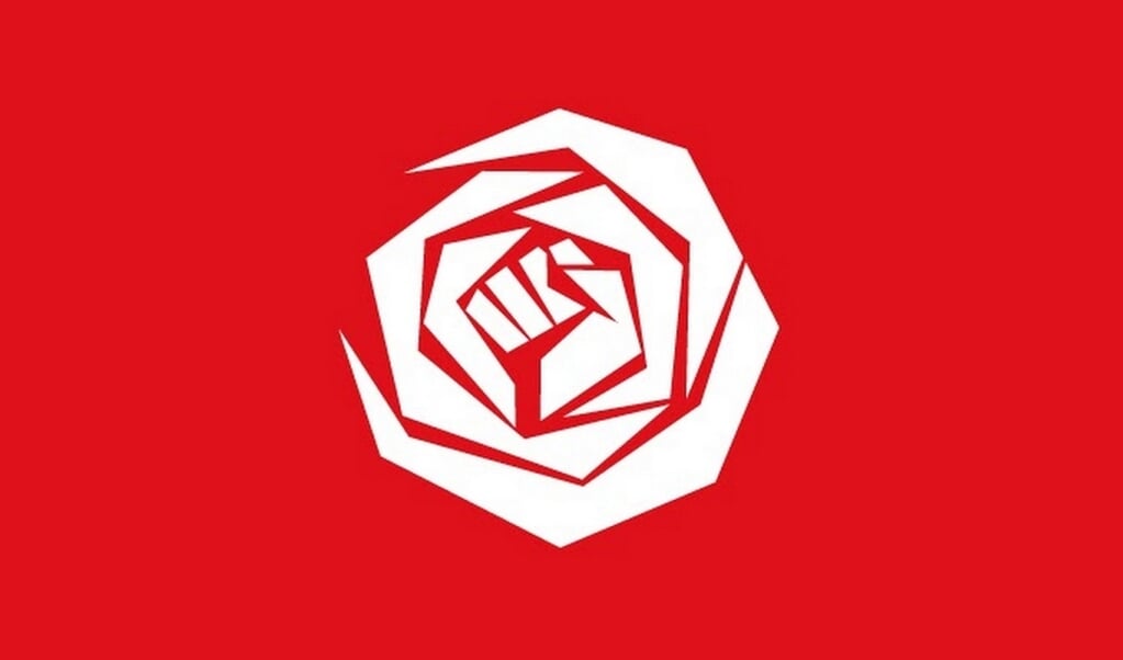 Het logo van de PvdA