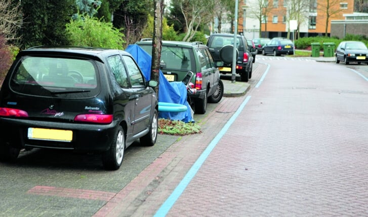 De blauwe zones in Filmwijk wijken voor betaald parkeren. (Archieffoto: Fred Rotgans)