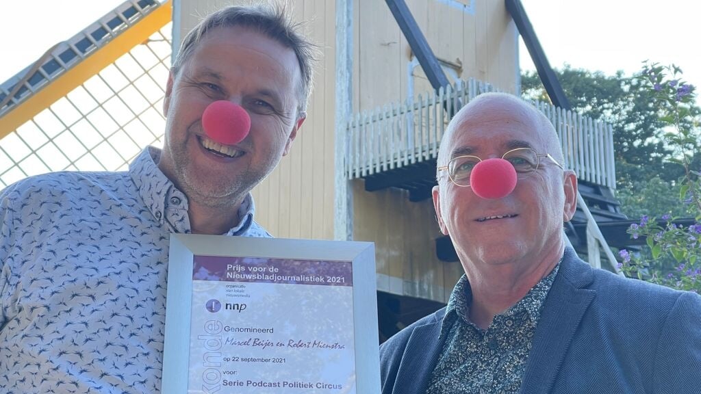 Het Politieke Circus van Marcel Beijer en Robert Mienstra kreeg vorig jaar een nominatie voor NNP-persprijs.(Foto: Almere DEZE WEEK)