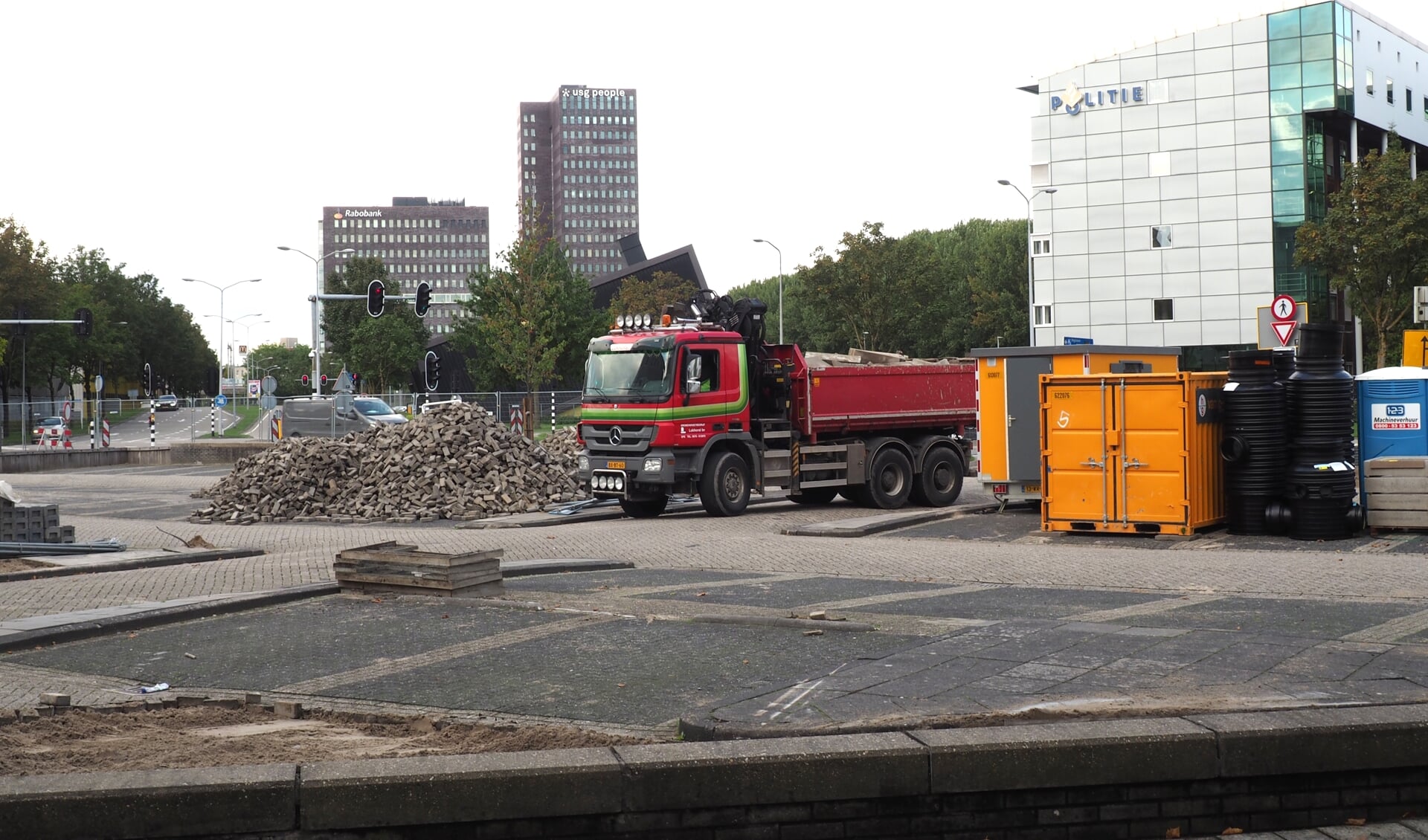 De parkeerplaats bij de Voetnoot maakt plaats voor HigNote (Archieffoto: Almere DEZE WEEK)