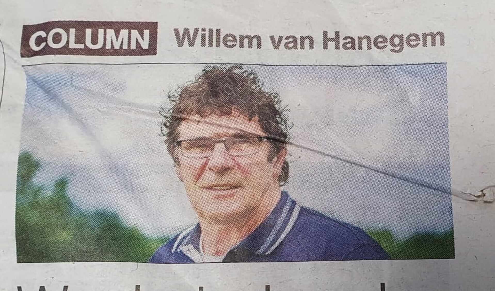 De column van Willem van Hanegem (Foto: Almere DEZE WEEK)