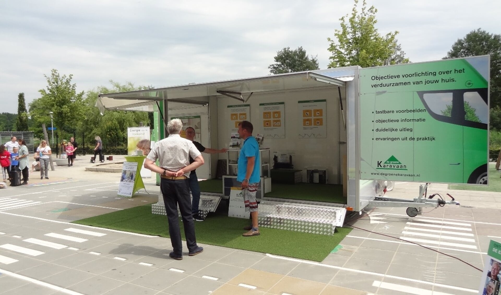  De Groene Karavaan is een mobiele expositie van groene energiemaatregelen. (Foto: aangeleverd)