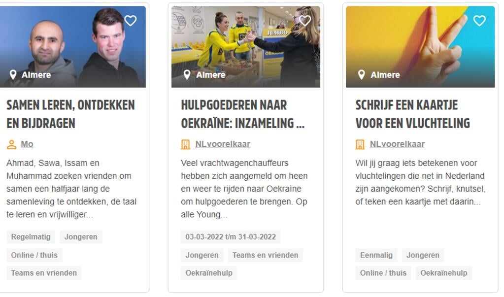 Aanbod platform Almere voor Vluchtelingen