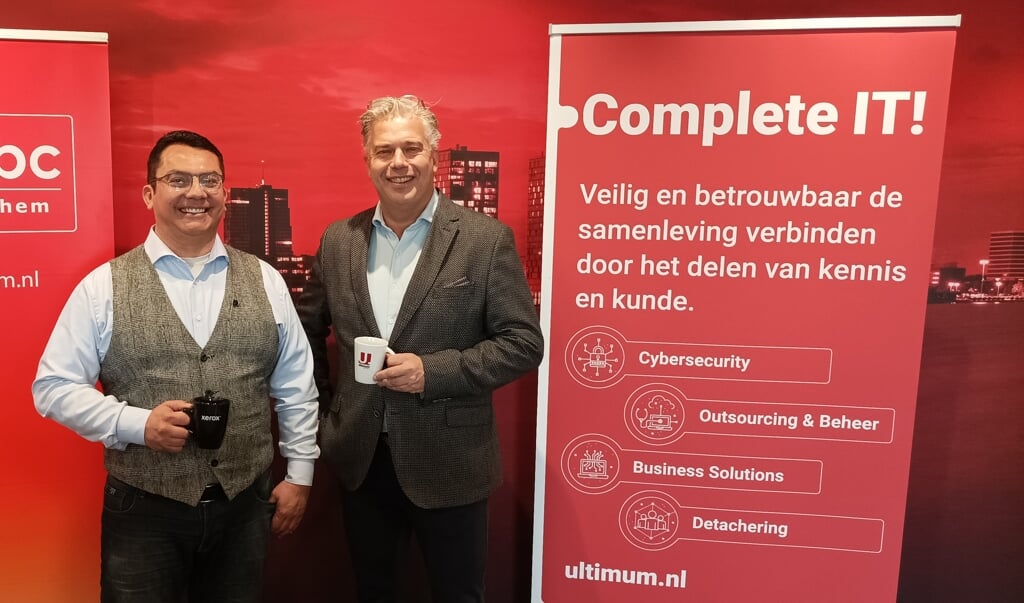Rodrigo Soto Escamilla, directeur-eigenaar van Ultimum en Gil Smit, directeur-eigenaar XBC Arnhem. (Foto: aangeleverd) 