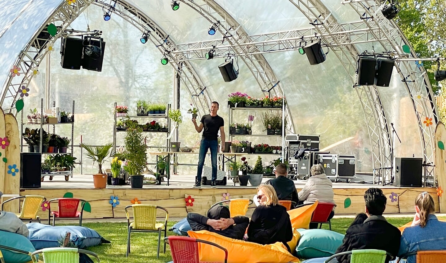 Groenshow door Ivo Putman op de Urban Stage van de Floriade. (Foto: aangeleverd)