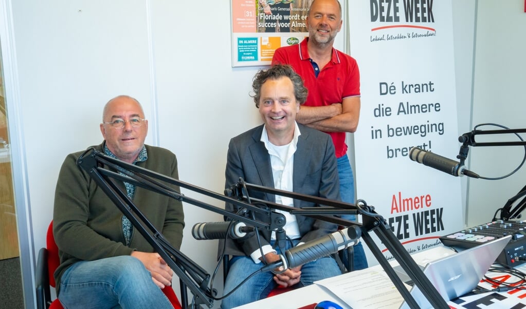 V.l.n.r. Robert Mienstra, Toon van Dijk van de PVV en Sven van der Burg. (Foto: Ron Broertjes)