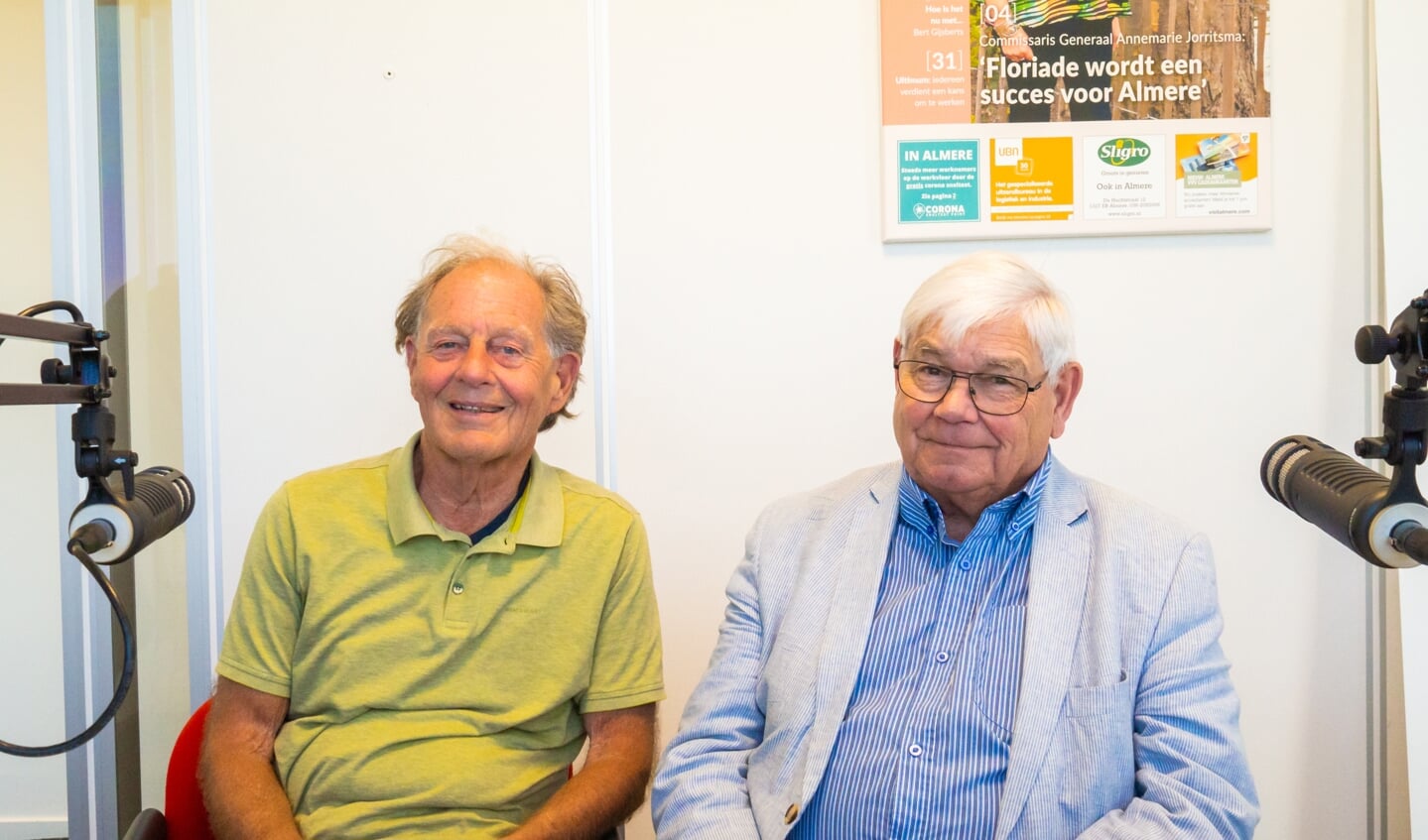 De oud-wethouders: Wim Trieller (l) en Henk Smeeman. (Foto: Almere DEZE WEEK)