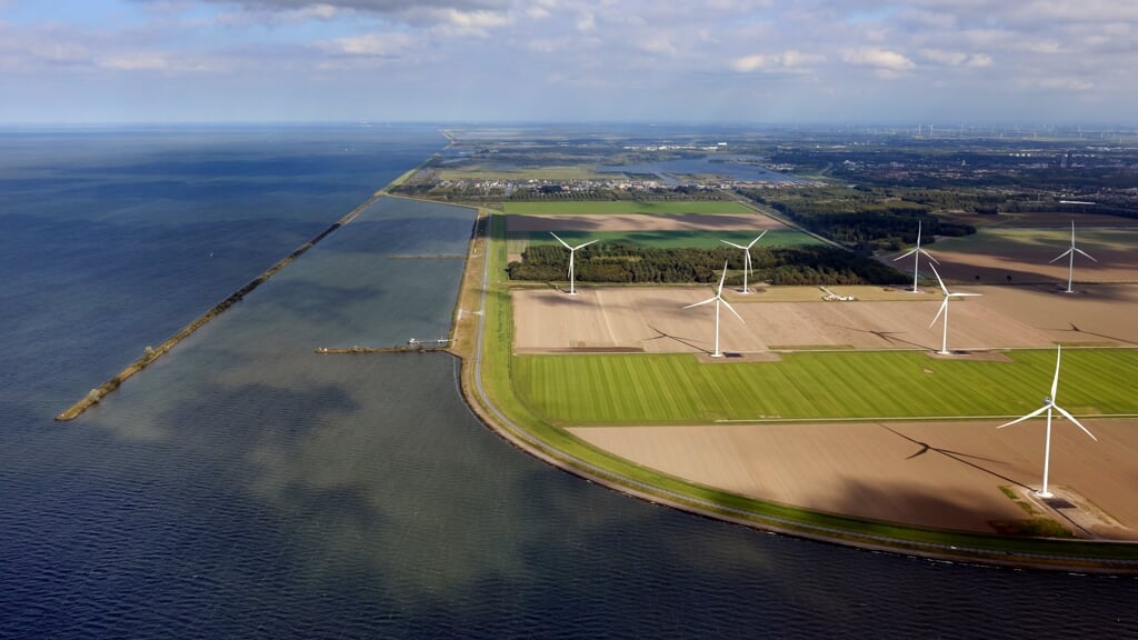 Een luchtfoto van Pampus uit 2021 (Archieffoto: Roel Dijkstra Fotografie)