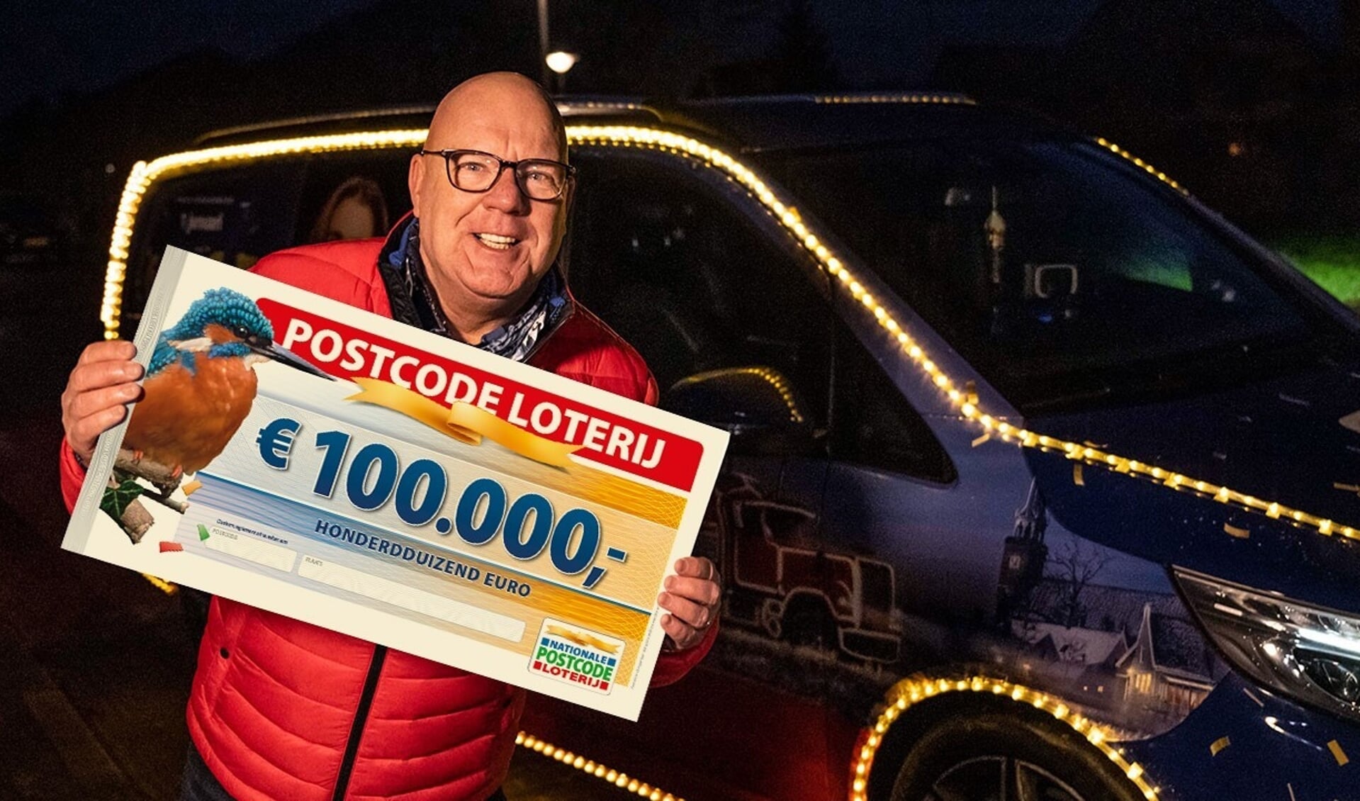 De 100.000 euro viel in Waterwijk. (Foto: Postcode Loterij)