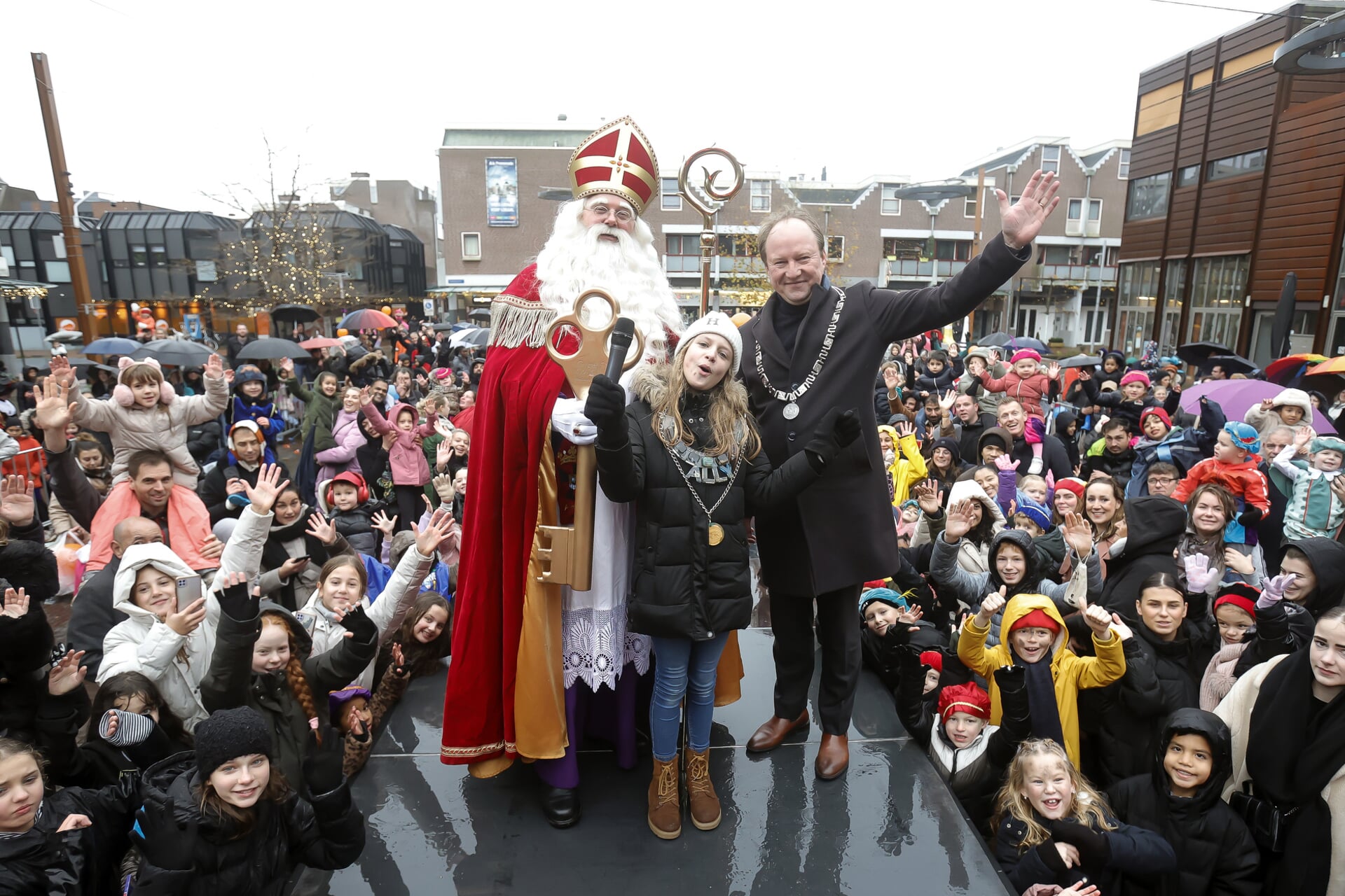 Sinterklaas in Almere Haven. (Foto: Fred Rotgans)