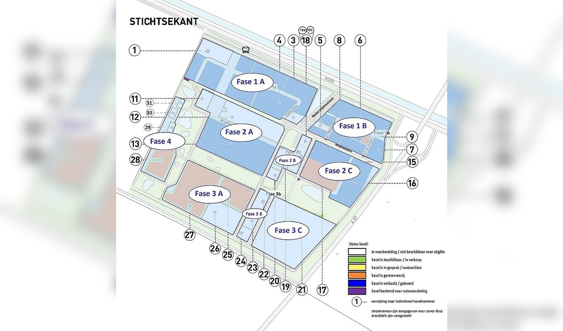 Plattegrond bedrijventerrein Stichtsekant (Foto: gemeente Almere)