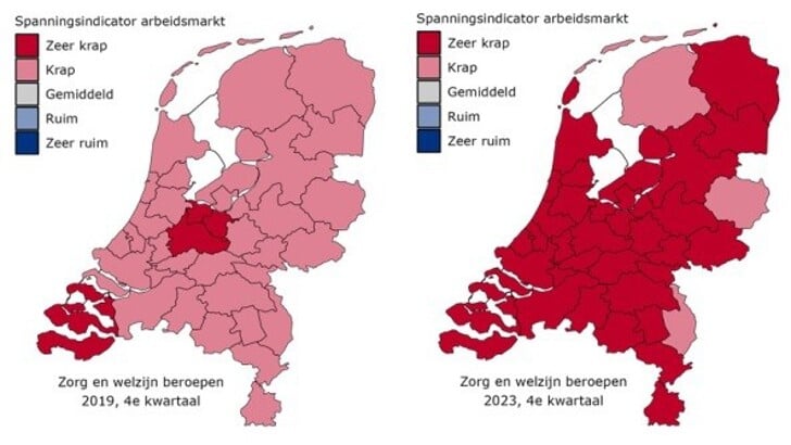 Personeelstekorten Zorg & Welzijn sector groter dan vlak voor coronacrisis eind 2019 (Foto: UWV)