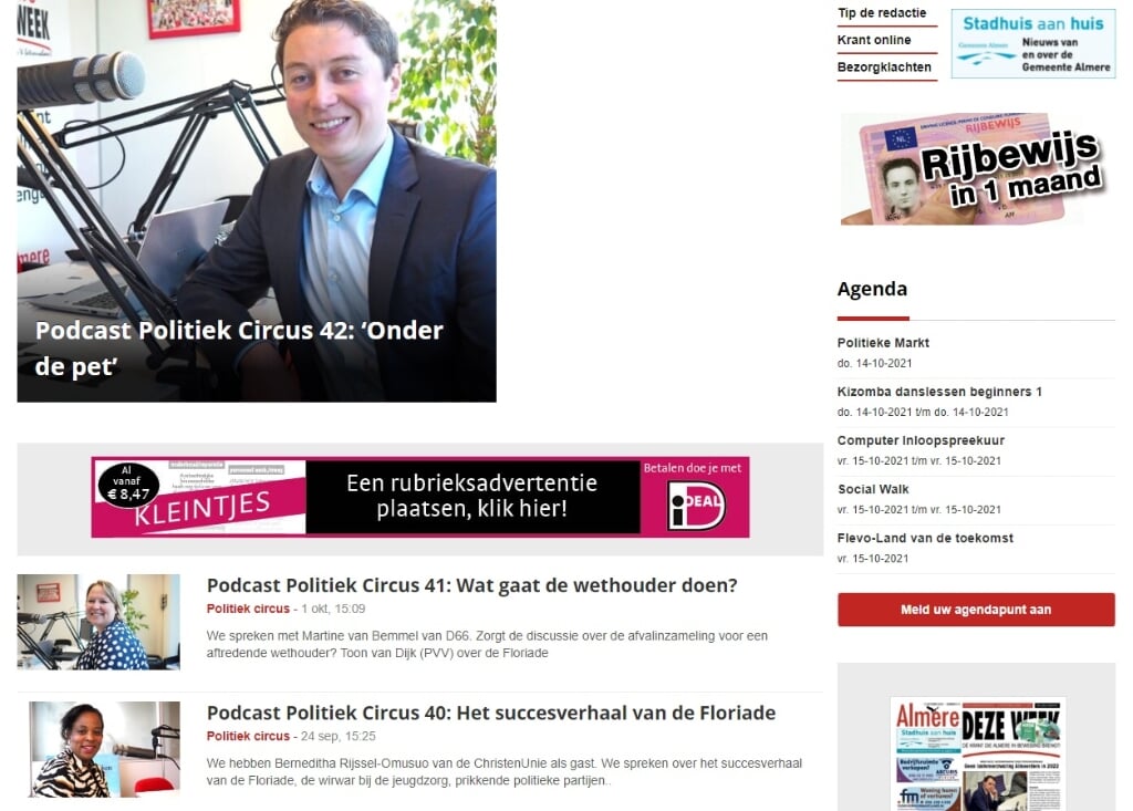 (Screenshot almeredezeweek.nl)