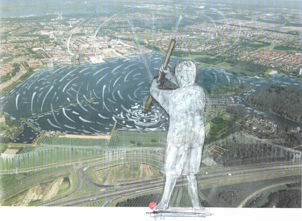 'Stirring Weerwater' door Sachi Miyachi, uit het schetsvoorstel voor haar landschapskunstwerk Reed Bank Cycles. (Beeld: aangeleverd)