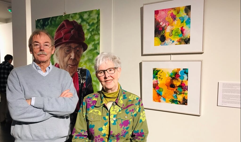 Kunstenaars Anneke Velthuizen en Tom van der Ouderaa