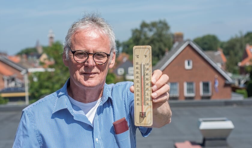 Zo warm als de thermometer van de weerman aangeeft op de foto is het momenteel niet, maar de winter is wel zeer zacht.