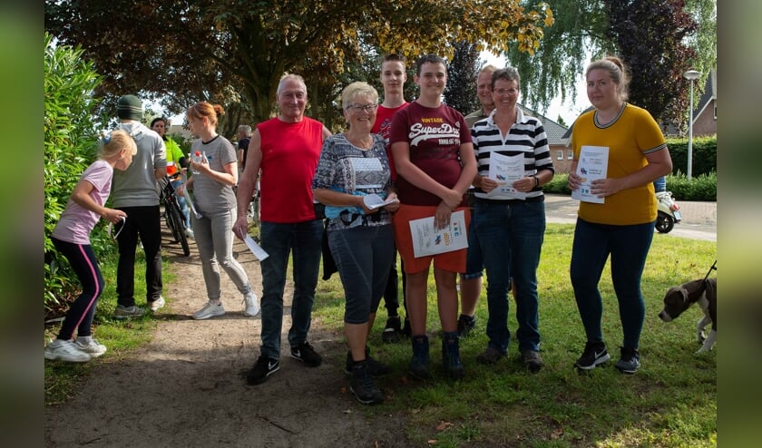 De wandelaars van de 10 en 15 km.