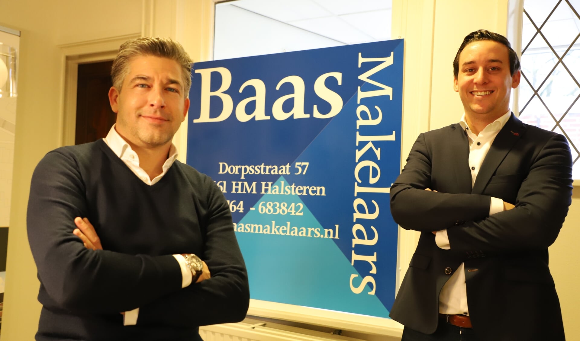 Michel Weijts en Rob van Elsakker van Baas Makelaars.