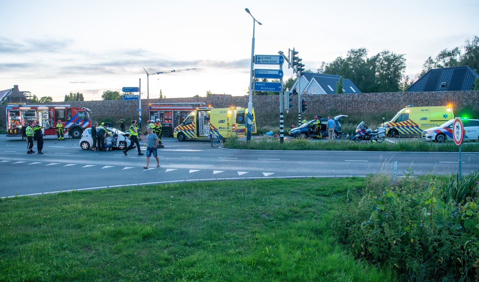 Ernstig ongeval op Randweg-Noord in Bergen op Zoom.