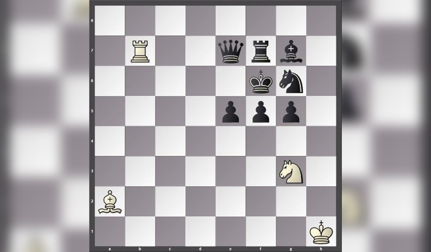 Rechts wint wit via Ph5 en ook dan is het schaakmat.