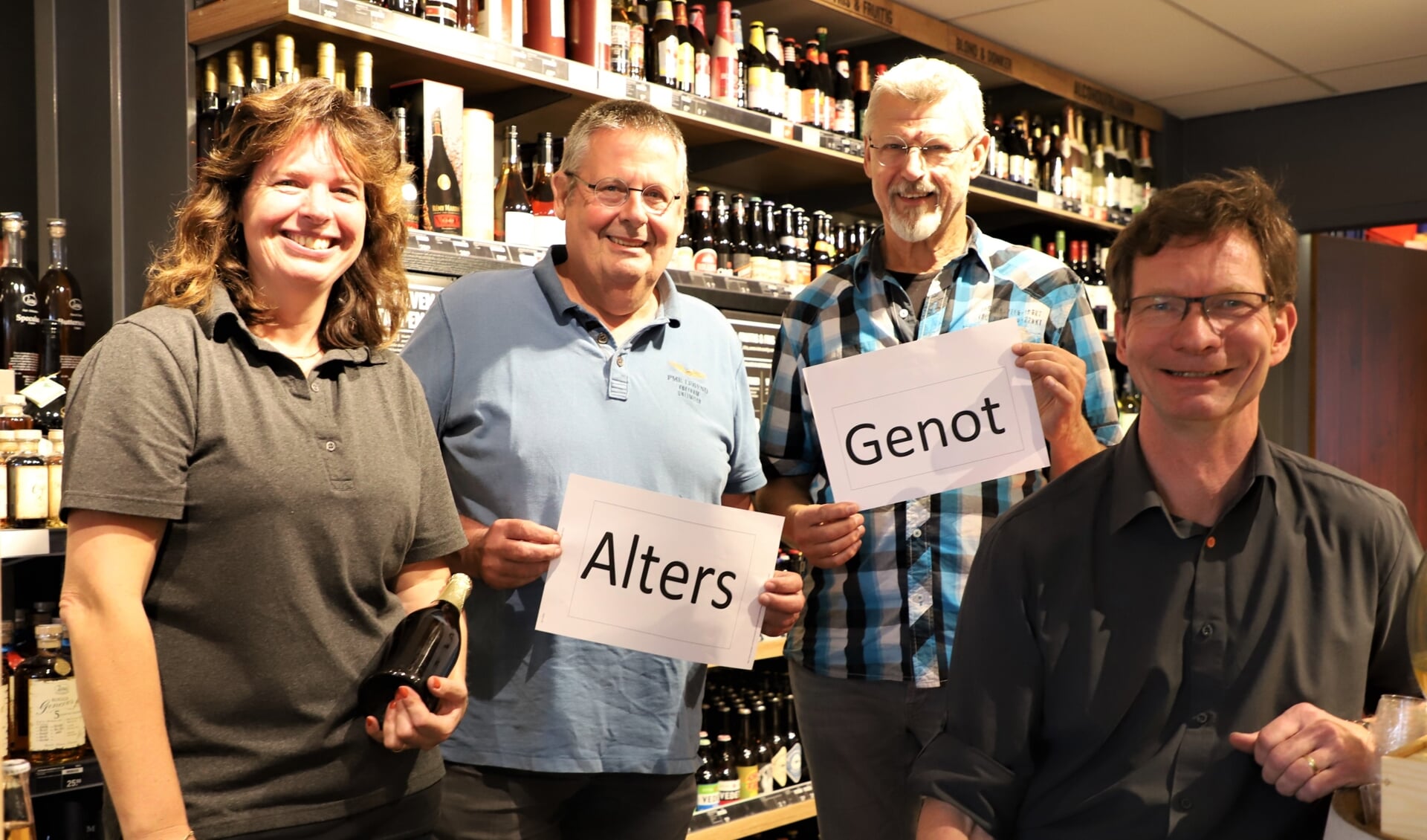 Van links naar rechts: Dianne Kessel, Frans Bosters, Aat van den Berg en Raymond Kessel. 