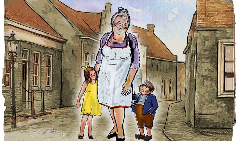<p>Moeder in een tijd die nostalgie en vooral bewondering oproept. (Tekening: Eric Elich). </p>