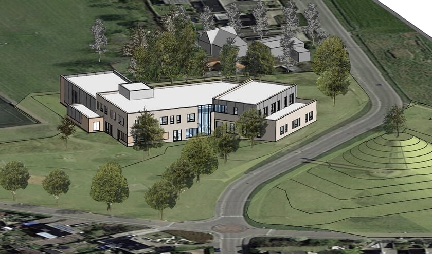 Ontwerp van het nieuwe Integraal Kindcentrum in Woensdrecht.