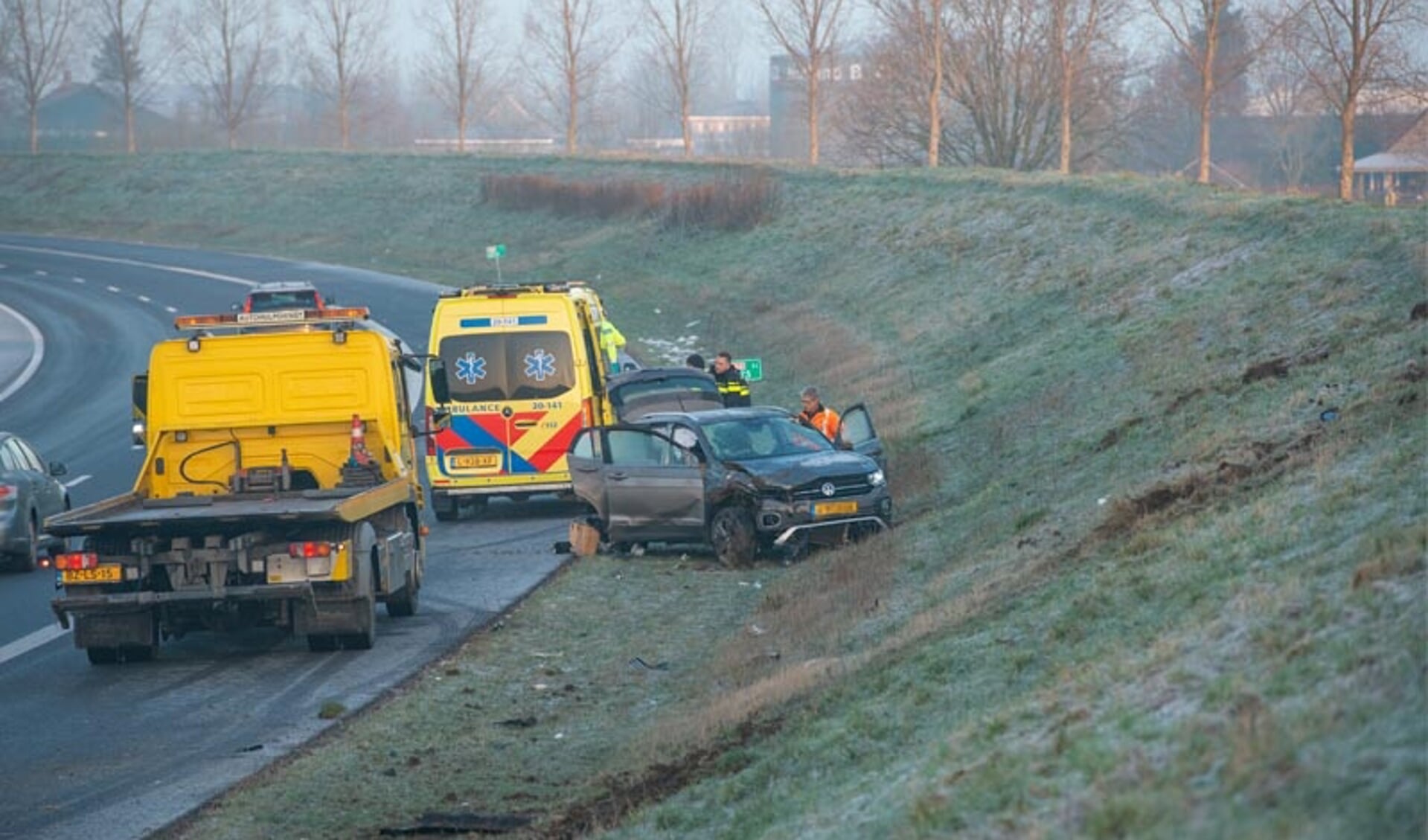 Ongeval op de A4 nabij Lepelstraat.