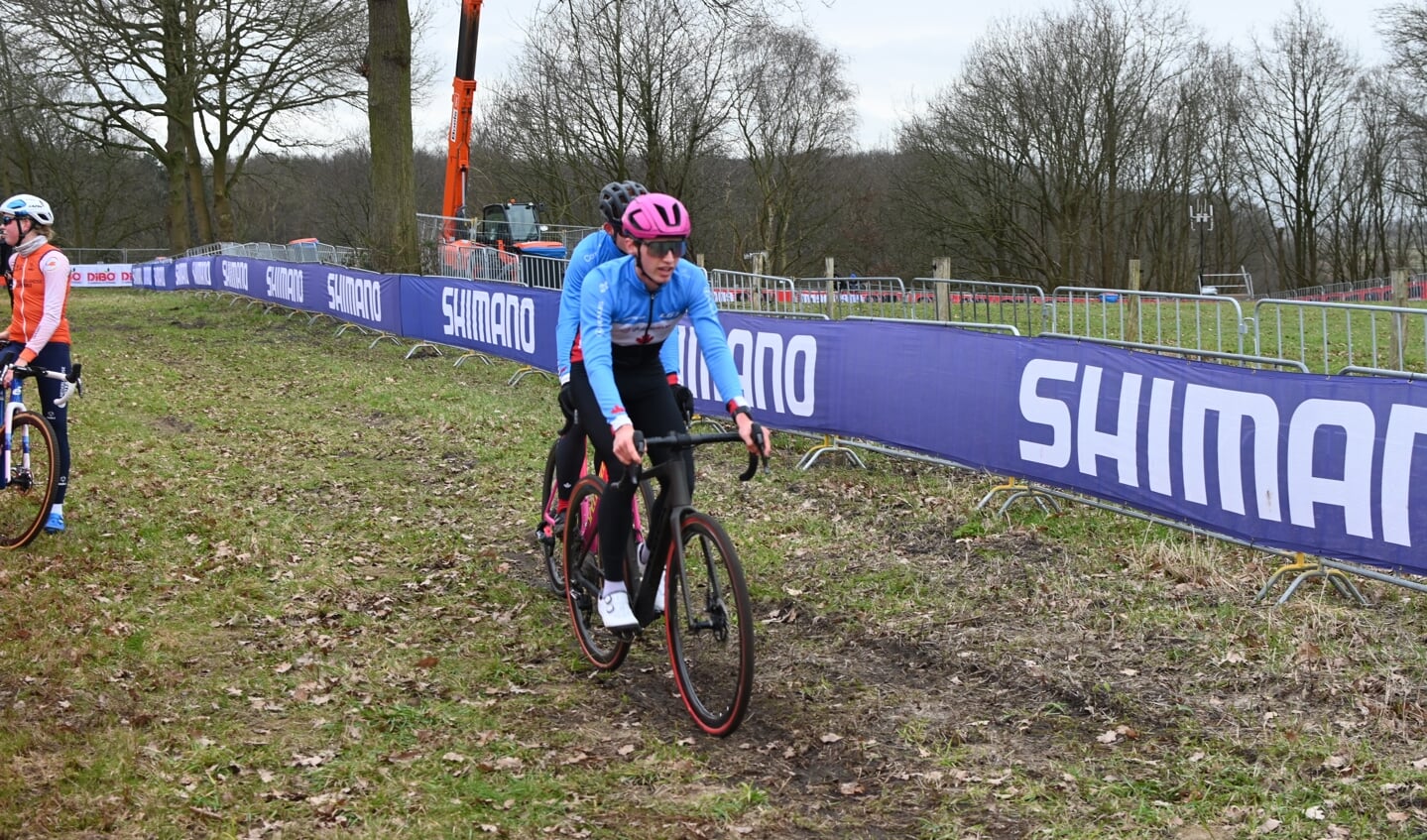 Training voor het WK veldrijden in Hoogerheide.