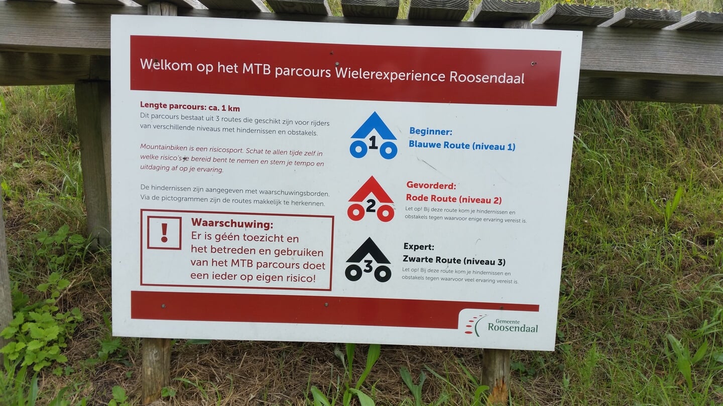 Informatiebord MTB Circuit oude vuilstortplaats Roosendaal