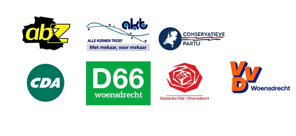 Politieke partijen die in 2022 meedoen aan de gemeenteraadsverkiezingen in Woensdrecht.