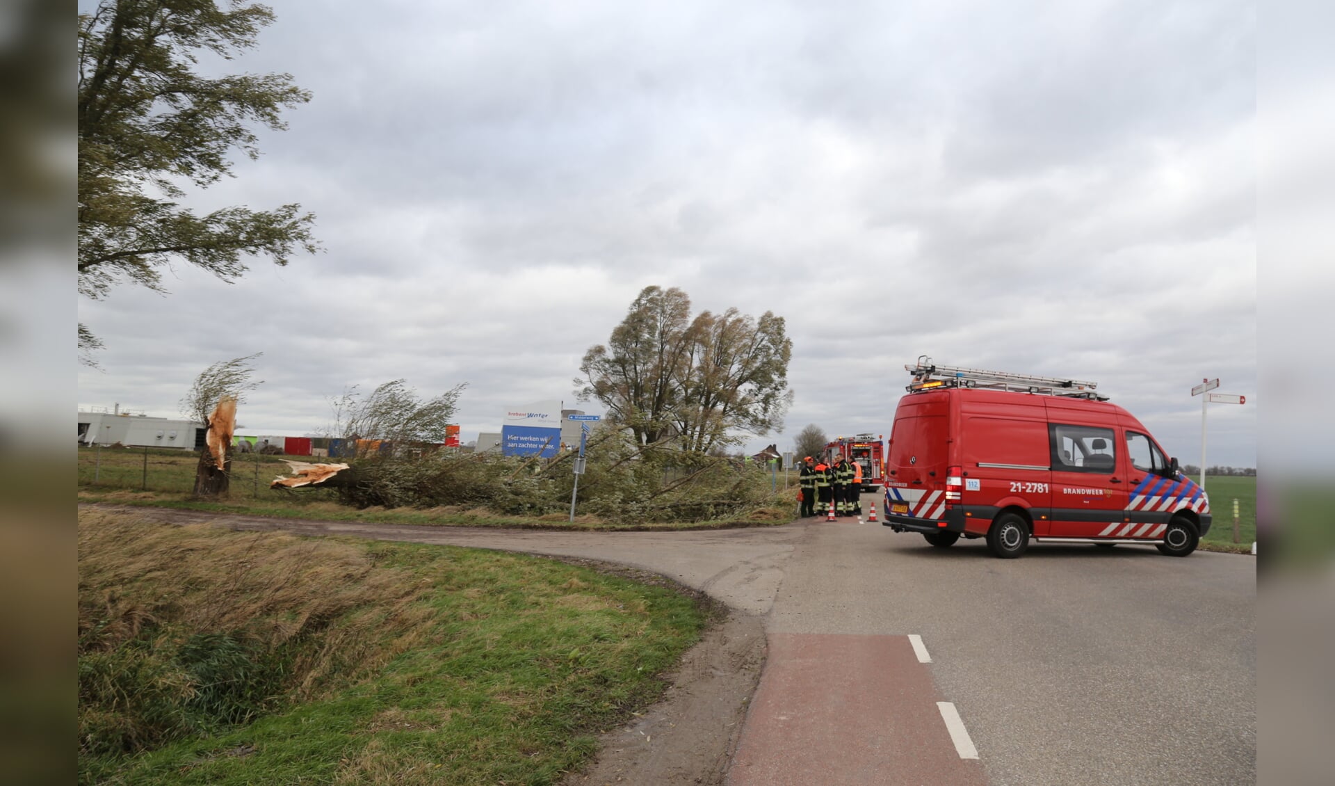 Boom breekt af in Maren-Kessel (Fotos : Maickel Keijzers / Hendriks multimedia )