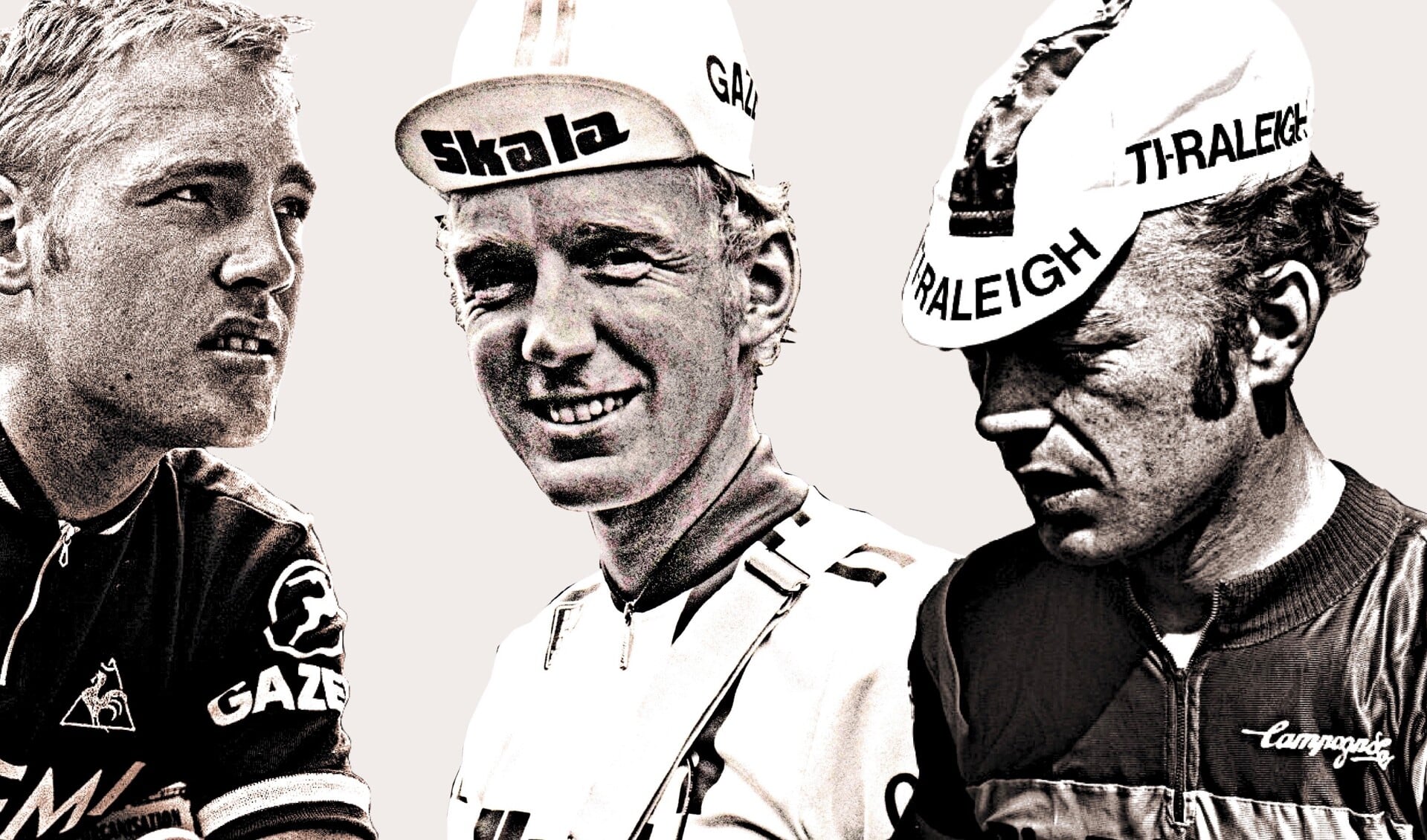 V.l.n.r.: Jan, Fons en Piet van Katwijk, die als renner zijn brood verdiende bij de legendarische Ti-Raleighploeg van Peter Post.