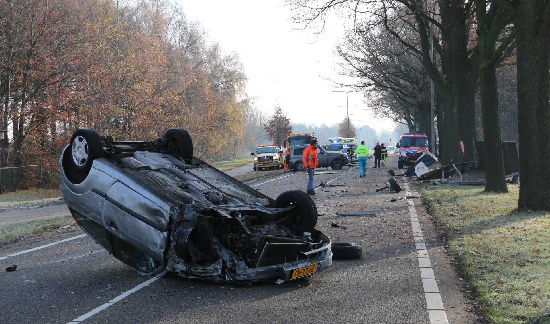 Zwaar ongeval op N271 bij Milsbeek. (foto: SK-Media)