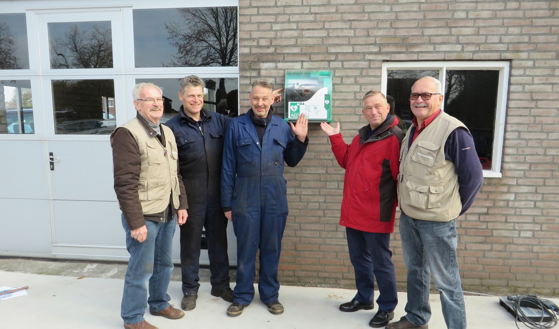 Op de foto van links naar rechts: Jan van Grunsven, Wim Steenbakkers, Alex van Hooft, Frans Zegers en Harrie Brugmans.