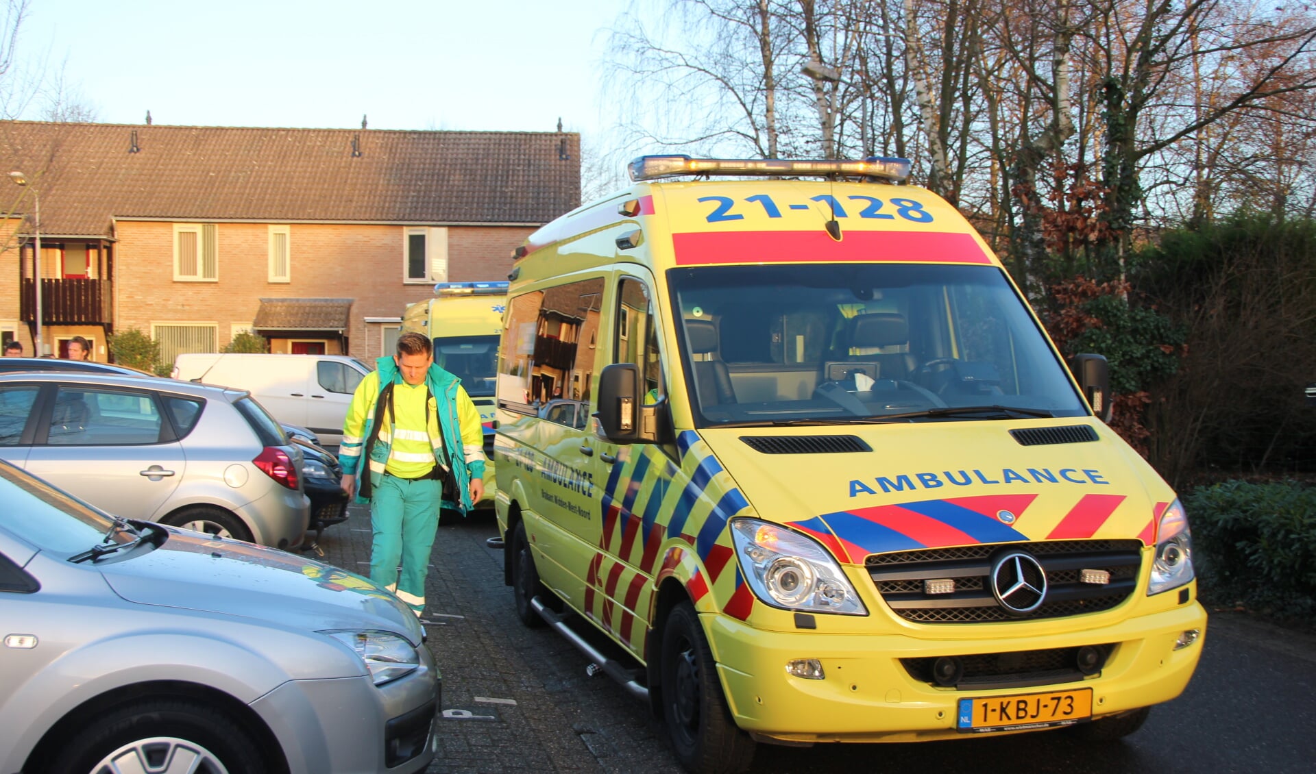 Vrouw gewond na val van trap in woning aan de Merel in Boxmeer. (foto: SK-Media)