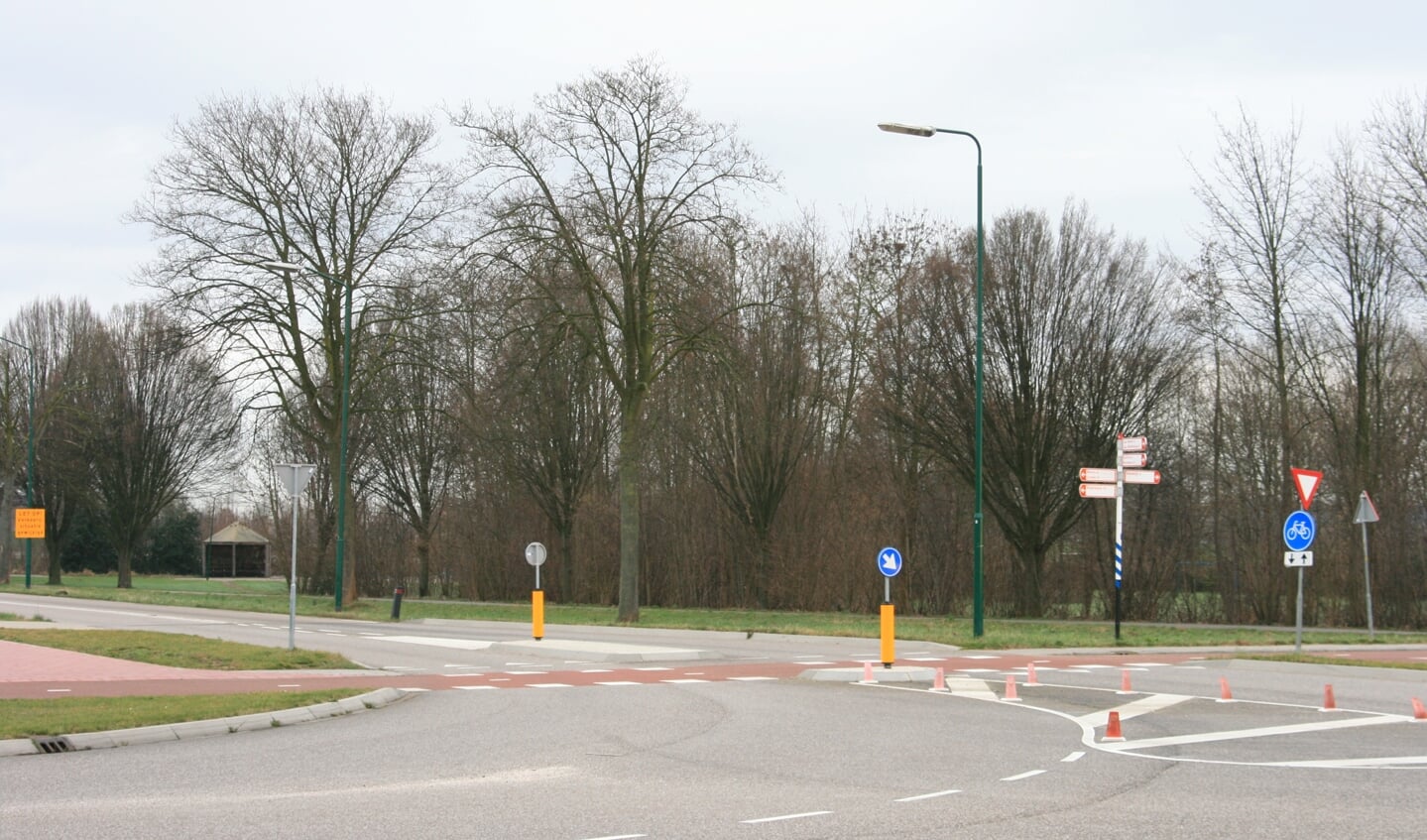 Beoogde locatie van de nieuwbouw van het Merletcollege nabij het sportpark in Cuijk.