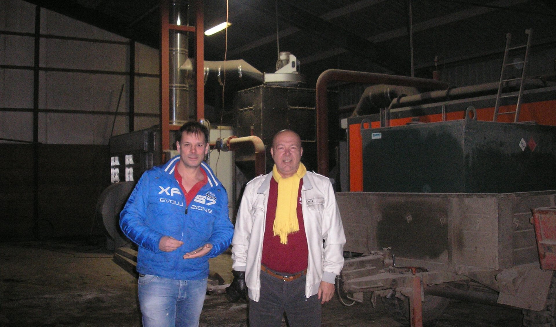 Rolf Krijnen en Patrick Robben bezochten Loonbedrijf van Lin.