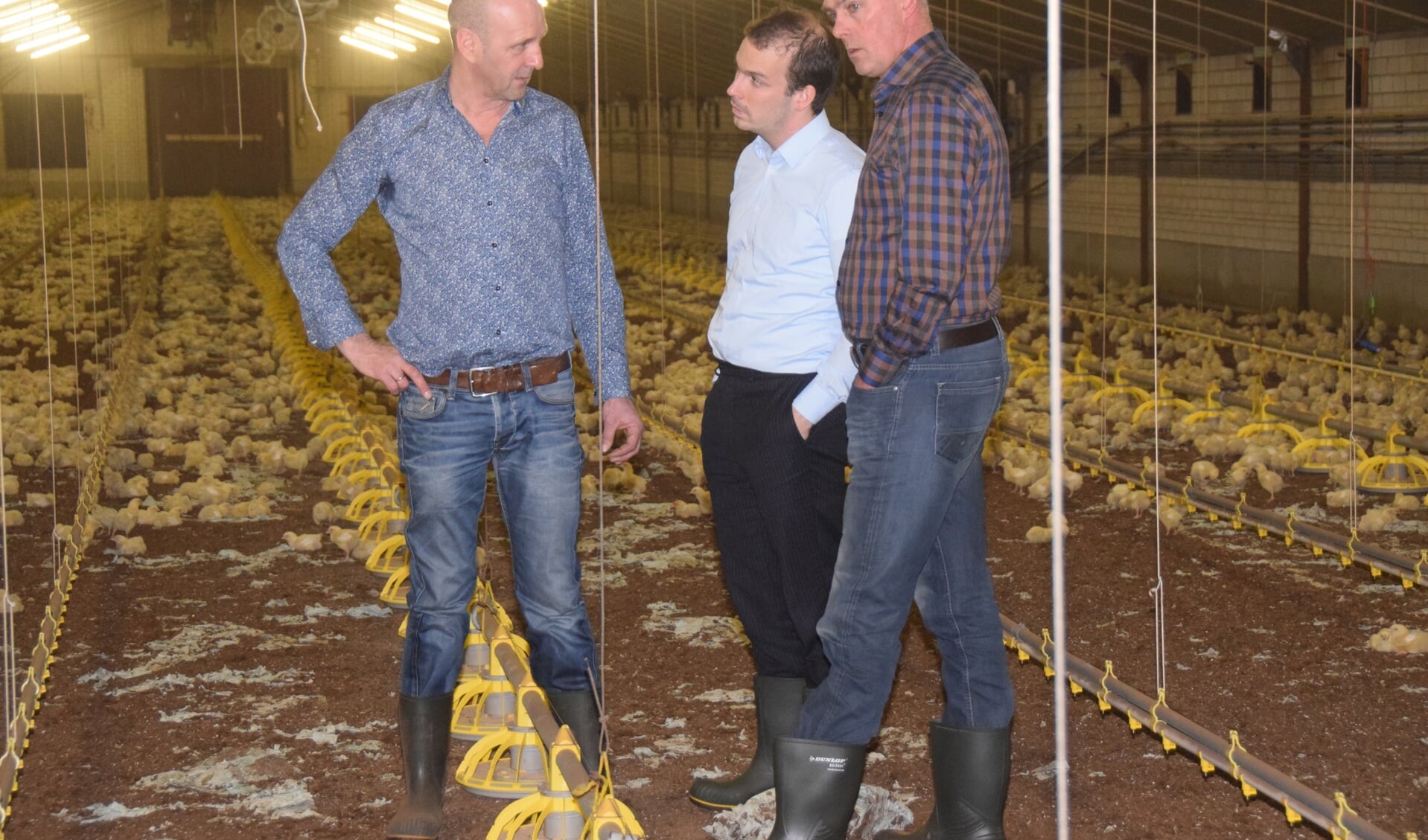 Statenleden Braspenning en Steenbakkers bezochten woensdag een stal in Mill.