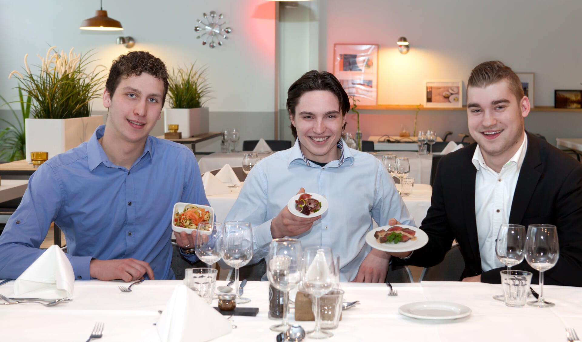 ROC Foodtour: Bart Derks, Cas Sinnige en Rick Hoesen. (foto: Diana Derks)