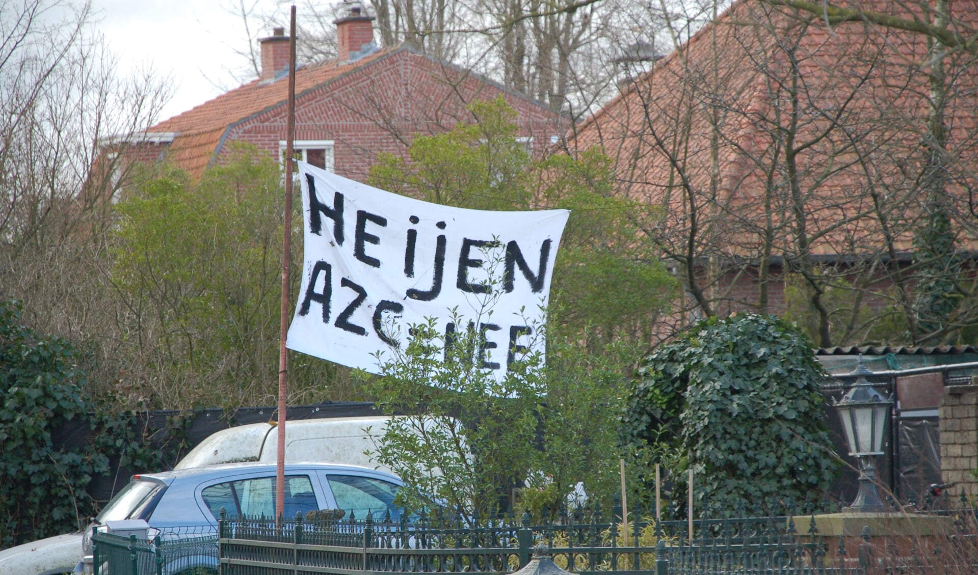 Lang niet iedereen in Heijen zit te wachten op de komst van een AZC. (foto: Jos Gröniger)
