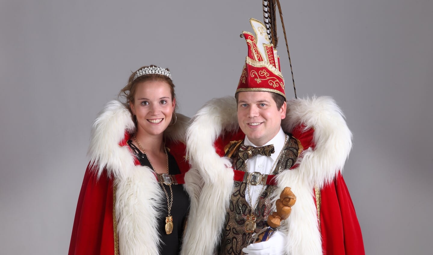 Prins John d'n Urste  (Heijsterman) en prinses Leonie van de Ulewappers. Foto: Berry Poelen 