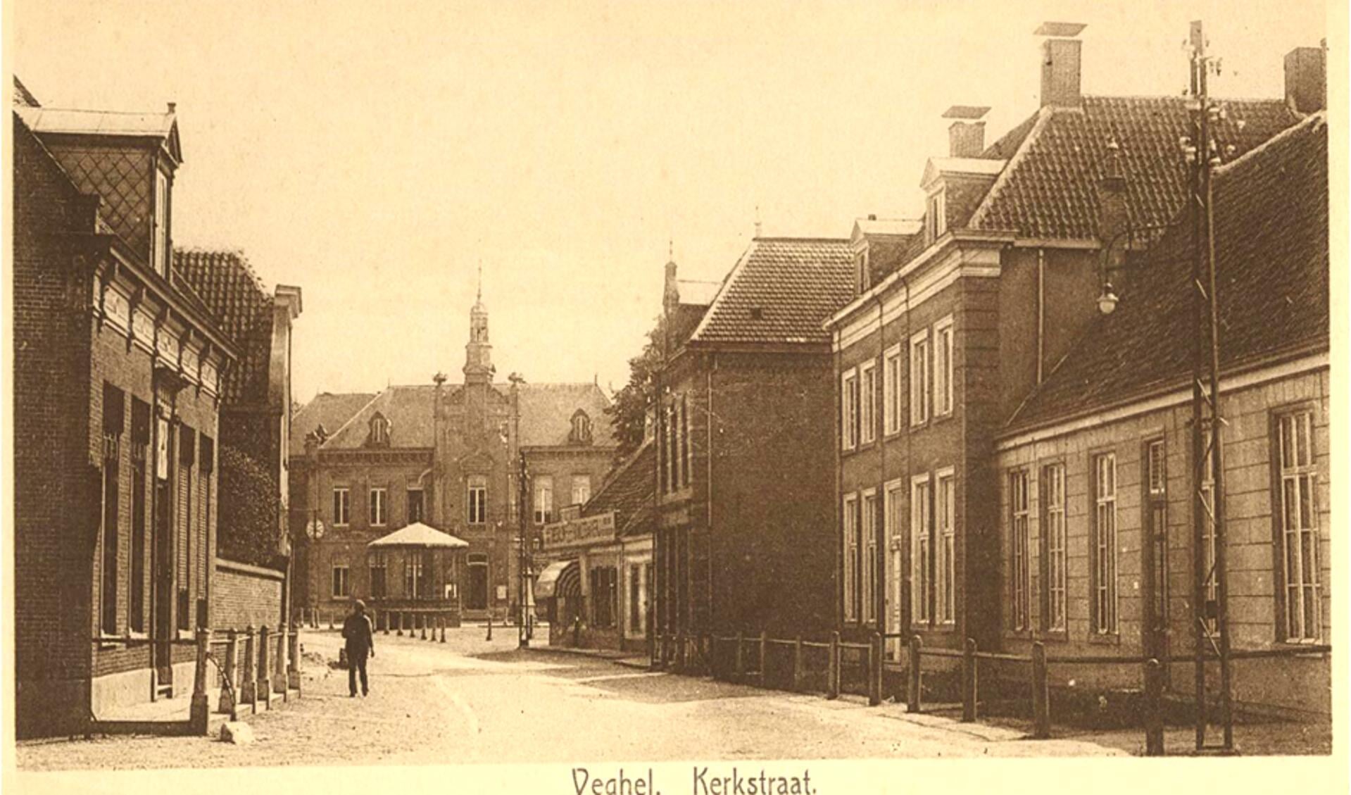 De kerkstraat in Veghel. 