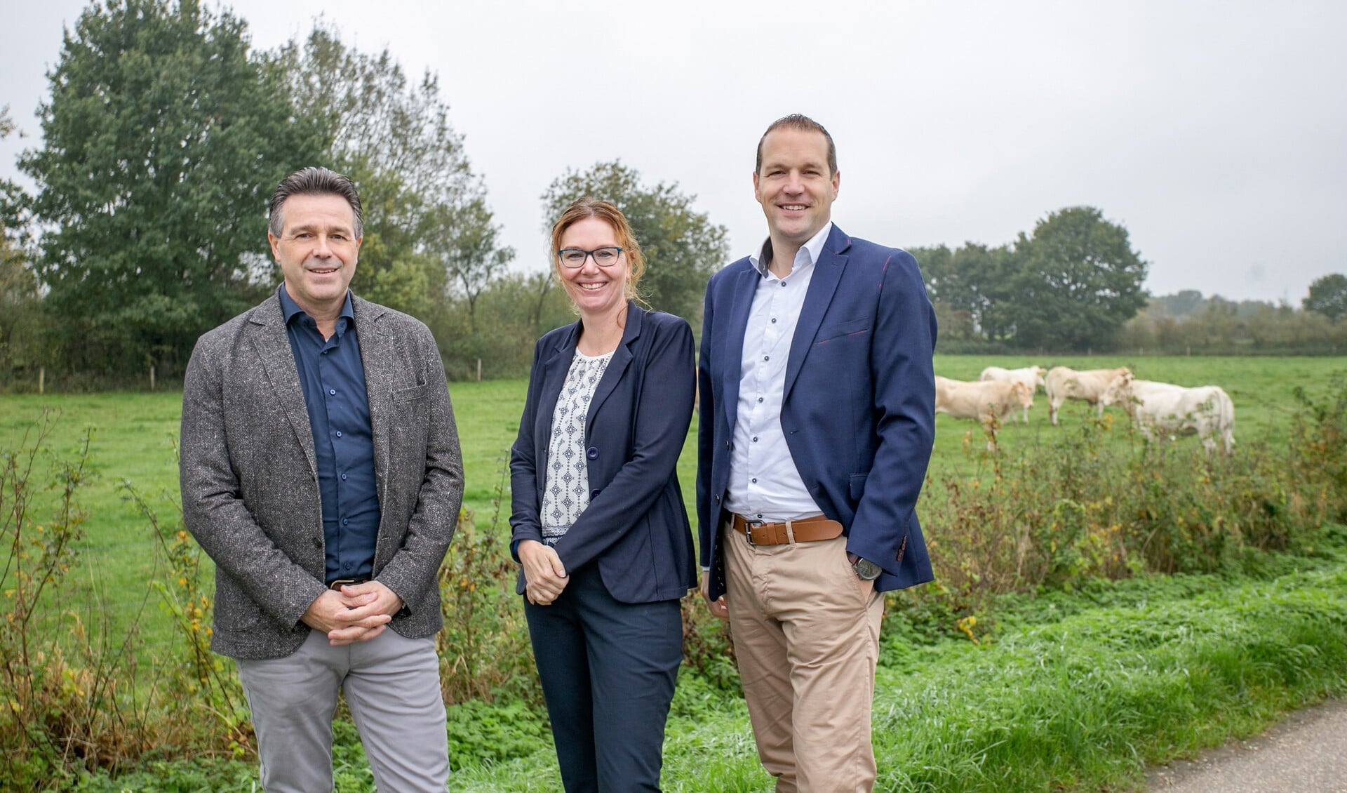 Twan Poels, Femke Vendel en Erwin Kersten (vlnr) van Twan Poels Makelaardij. 