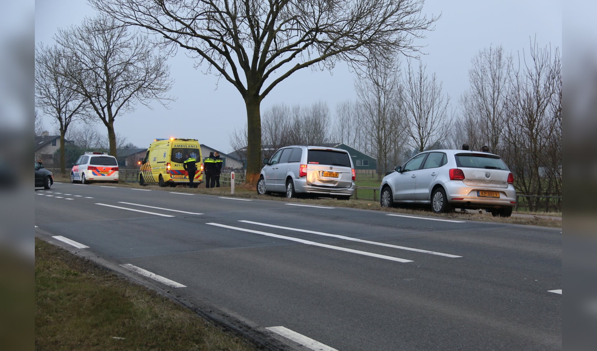 Op de N321 bij Gassel is vanochtend een ongeluk gebeurd. (foto: SK-Media)