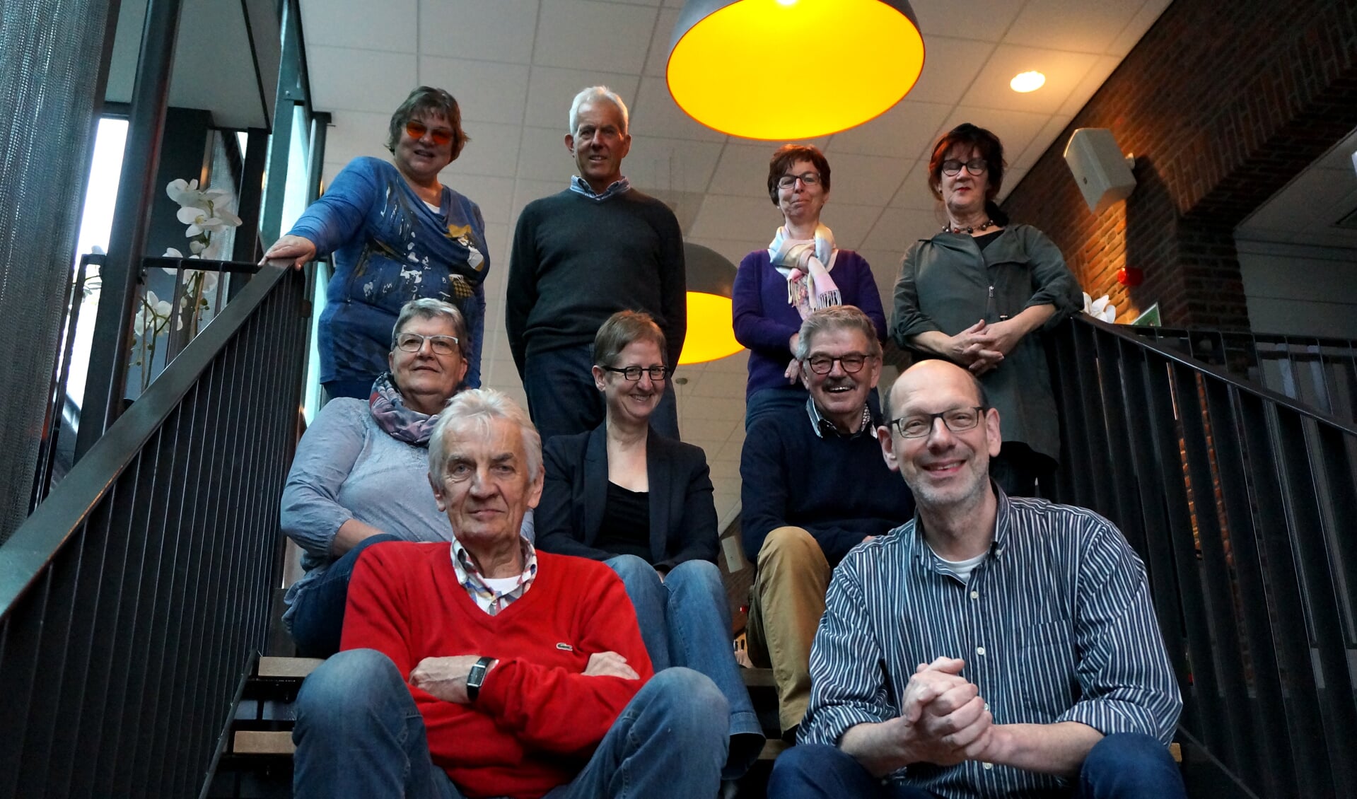 De groep vrijwilligers uit Middelaar en Plasmolen die in Middelaar het ontmoetingspunt/huiskamerproject gaan realiseren (twee personen ontbreken).