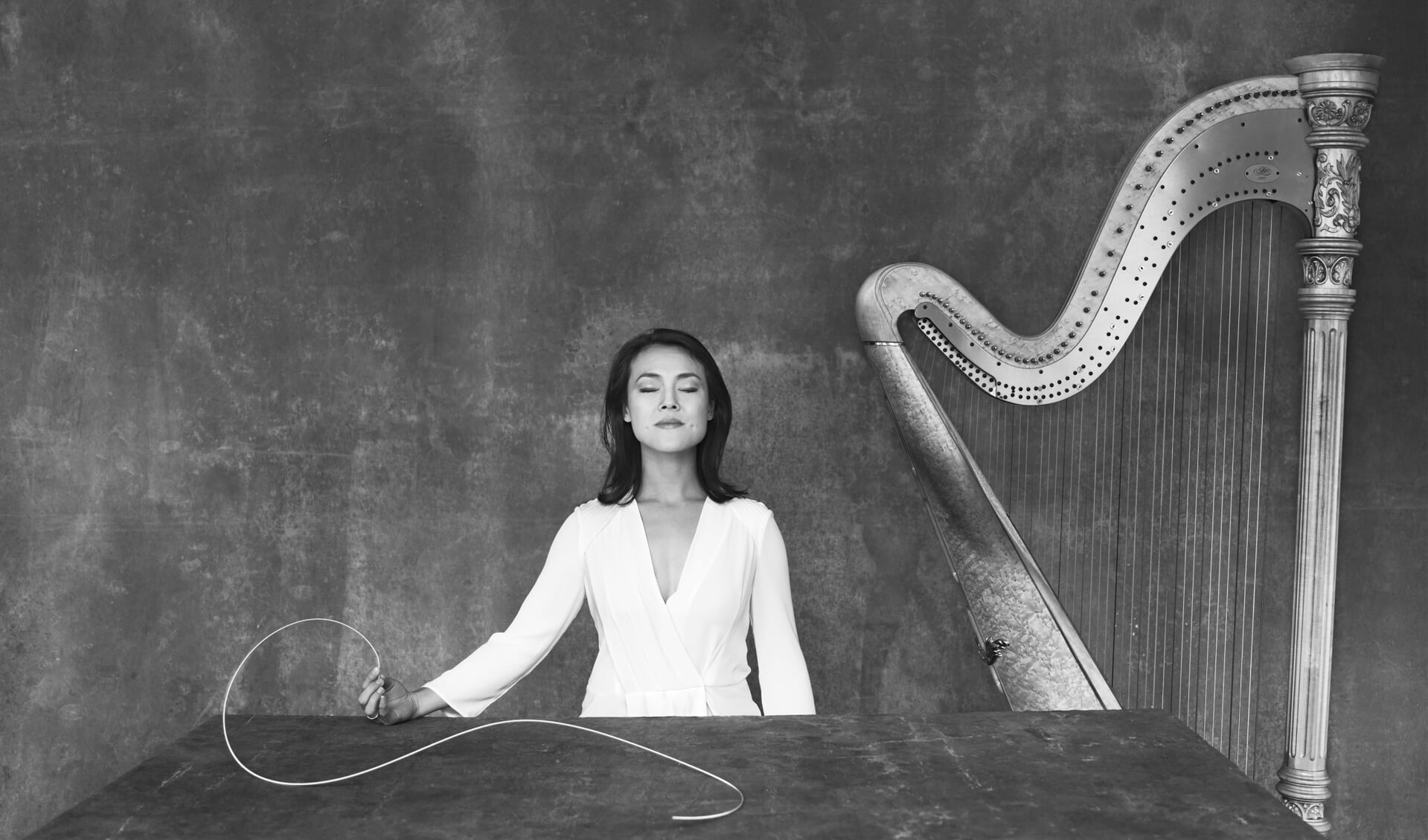 Harpiste Lavinia Meijer.